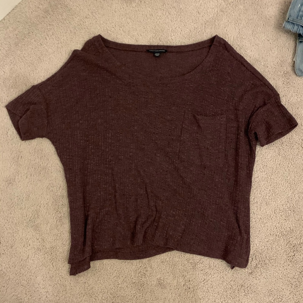 American Eagle ribbed T-shirt with front pocket
